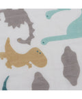 Kassy Pop 100% Bamboo Cotton Baby Swaddle Wrap Cum Receiving Blanket, 125x100 cm - Dino Print