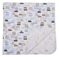 KASSY POP Baby Cotton Flannel Wrapping Sheets Blankets Swaddles (0-1.5 Years), Pack of 4 - Car and Star Print