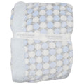 Kassy Pop Soft Fleece Multipurpose Receiving Blanket Wrapping Sheet - Blue