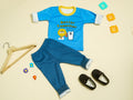 KASSY POP Better Together Baby T-shirt and Pajamas Set for Kids - Blue
