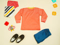 KASSY POP Better Together Baby T-shirt and Pajamas Set for Kids - Peach