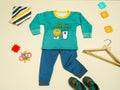KASSY POP Better Together Baby T-shirt and Pajamas Set for Kids - Green