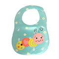 KASSY POP Waterproof Silicone Baby Feeding Bibs, Velcro Closure - Caterpillar Print