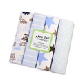 KASSY POP Baby Cotton Flannel Wrapping Sheets Blankets Swaddles (0-1.5 Years), Pack of 4 - Car and Star Print