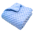 Kassy Pop Bubble Fleece Multipurpose Receiving Blanket Wrapping Sheet - Blue