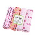 KASSY POP Baby Cotton Flannel Wrapping Sheets Blankets Swaddles (0-1.5 Years), Pack of 4 - Dots and Zigzag Print
