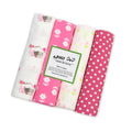 KASSY POP Baby Cotton Flannel Wrapping Sheets Blankets Swaddles (0-1.5 Years), Pack of 4 - Dots and Flower Print
