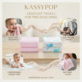 KASSY POP Kids Muslin Cotton Bath Towel, Blanket, Swaddle,105 X 105 cm - Pack of 2 (Pink and whale)