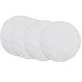 Kassy Pop Organic Washable and Reusable Bamboo Breastfeeding Pads - (12 cm), Pack of 4 - White