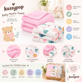 KASSY POP Kids Muslin Cotton Bath Towel, Blanket, Swaddle,105 X 105 cm - Pack of 2 (Pink and Forest)