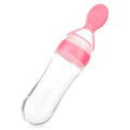 Kassy Pop Silicone Squeeze Baby Feeding Spoon Training Feeder, 90 ml - Pink