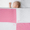 Kassy Pop Plush Soft Two-tone Embossed Receiving Blanket - Pink and White