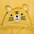 Kassy Pop Microfiber Fleece Animal Hooded Baby Bath Towel cum Blanket (30x40-inch, 0-2 Yrs) - Yellow