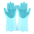 Multi-use Latex Free Silicon Scrubber Gloves for Dishwashing, Pet Grooming, Car Cleaning, Great for Protecting Hands During Washing, Heat Resistance Kitchen Gloves (Multi-Colour, 1 Pair)