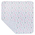 KASSY POP Baby Cotton Flannel Wrapping Sheets Blankets Swaddles (0-1.5 Years), Pack of 4 - Flower and Heart Print