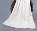 Kassy Pop Bubble Fleece Multipurpose Receiving Blanket Wrapping Sheet - White