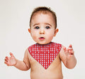 KASSY POP Baby Absorbing Bandana Drool Bibs (Adjustable Size), Set of 2 - Red Print