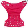 Kassy Pop 3 in 1 Reusable Cloth Diaper for with 3-Layer Microfiber Insert, (0-36 Months) - Dark Pink
