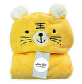 Kassy Pop Microfiber Fleece Animal Hooded Baby Bath Towel cum Blanket (30x40-inch, 0-2 Yrs) - Yellow