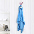Kassy Pop Microfiber Fleece Animal Hooded Baby Bath Towel cum Blanket (30x40-inch, 0-2 Yrs) - Blue