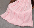 Kassy Pop Bubble Fleece Multipurpose Receiving Blanket Wrapping Sheet - Pink
