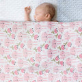 Kassy Pop Baby Baby Plush Microfiber Fleece Blankets for 0-2 Years, 30 x 40 inches - Tulip Print
