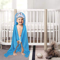 Kassy Pop Microfiber Fleece Animal Hooded Baby Bath Towel cum Blanket (30x40-inch, 0-2 Yrs) - Blue