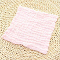 Kassy Pop Muslin Baby Face Towel, Square Wipes, 10x10-inches, 0-18 Months (Pink) - Pack of 5