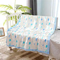 Kassy Pop Printed 6 Layer Bamboo Muslin Blanket Cum Swaddling Towel, (110cm x 110cm) - Dolphin Print