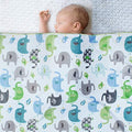 Kassy Pop Baby Baby Plush Microfiber Fleece Blankets for 0-2 Years, 30 x 40 inches - Elephant Print