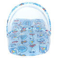 Kassy pop Cotton Bedding with a Mosquito Net with Pillow for Baby (0-24 Months) - Car Print