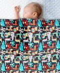 Kassy Pop Baby Baby Plush Microfiber Fleece Blankets for 0-2 Years, 30 x 40 inches - Hippo Print