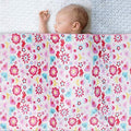 Kassy Pop Baby Baby Plush Microfiber Fleece Blankets for 0-2 Years, 30 x 40 inches - Floral Print