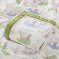 Kassy Pop 100% Bamboo Cotton Baby Swaddle Wrap Cum Receiving Blanket, 110x110 cm - Bunny Print