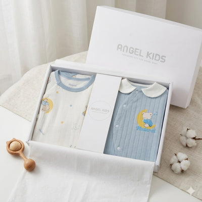 KASSY POP Newborn Baby Cotton 21pcs Clothing Set with Gift Box Pack - Blue