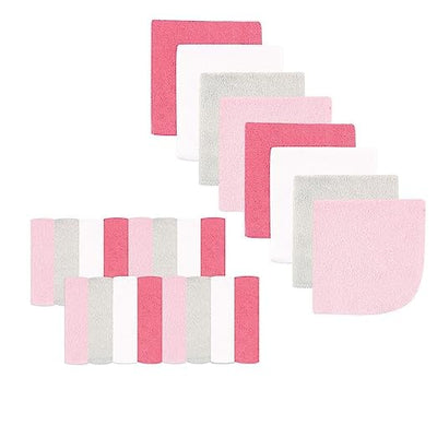 Kassy Pop Muslin Baby Face Towel, Square Wipes, 10x10-inches, 0-18 Months (Multi Printed) - Pack of 24