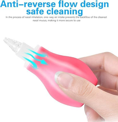 Kassy Pop Nasal Vacuum Mucus Suction Aspirator Nose Cleaner, 1pc - Pink