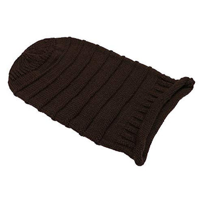 Kassy Pop Men's and Women's Knitted Wool Beanie Cap, Free Size - Brown