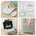 KASSY POP Newborn Baby Cotton 21pcs Clothing Set with Briefcase Pack - Green