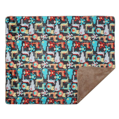 Kassy Pop Baby Baby Plush Microfiber Fleece Blankets for 0-2 Years, 30 x 40 inches - Hippo Print
