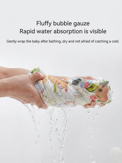 Kassy Pop 100% Bamboo Cotton Baby Swaddle Wrap Cum Receiving Blanket, 110x110 cm - Jungle Print 1