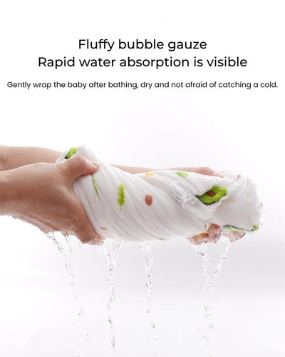 Kassy Pop 100% Bamboo Cotton Baby Swaddle Wrap Cum Receiving Blanket, 110x110 cm - Teddy Moon