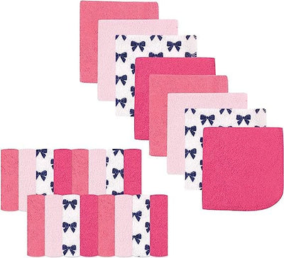 Kassy Pop Muslin Baby Face Towel, Square Wipes, 10x10-inches, 0-18 Months (Multi Printed) - Pack of 24