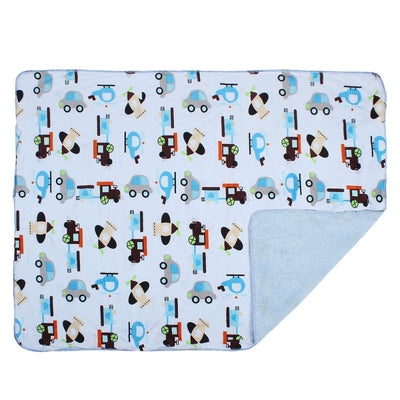 Kassy Pop Baby Baby Plush Microfiber Fleece Blankets for 0-2 Years, 30 x 40 inches - Vehicle Print