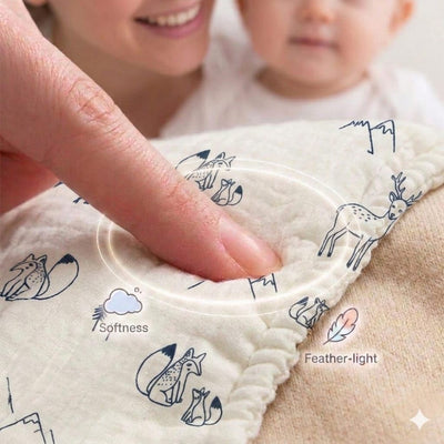 Kassy pop Cotton Cloth Reusable Diaper for Babies with One Piece 3-Layer Microfiber Insert (0-36 Months) - Squirrel Print
