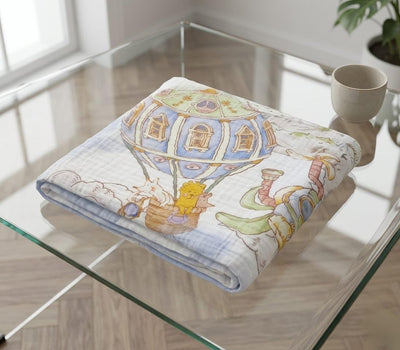 Kassy Pop 100% Bamboo Cotton Baby Swaddle Wrap Cum Receiving Blanket, 110x110 cm - Jungle Print 3