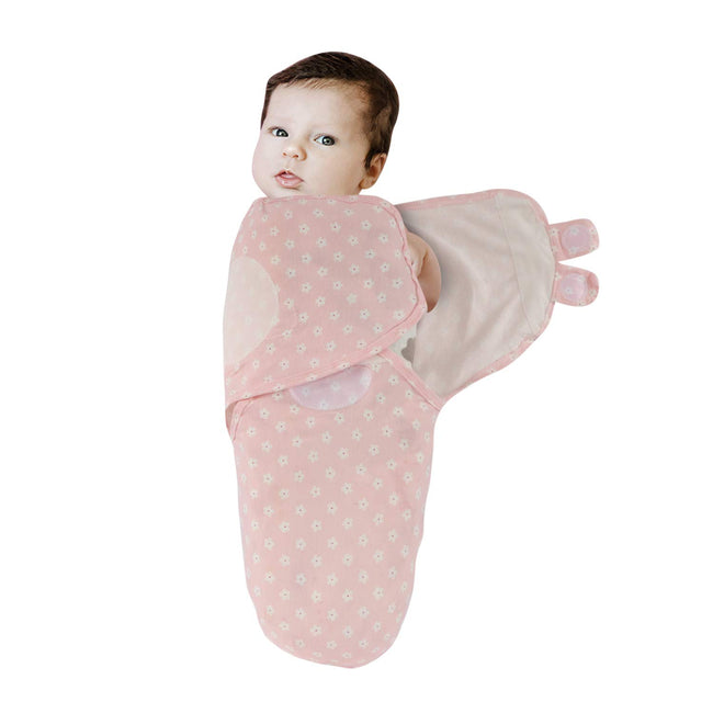 KASSY POP Baby Cotton Swaddle Adjustable Infant Wrap 23 X 23 Inches Baby Swaddle Blanket -  Flower Print