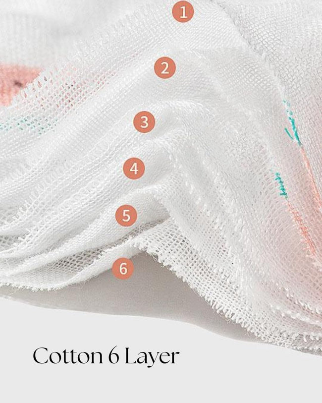 Kassy Pop 100% Bamboo Cotton Baby Swaddle Wrap Cum Receiving Blanket, 110x110 cm - Animal Cart Print