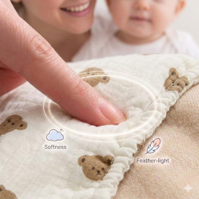 Kassy pop Cotton Cloth Reusable Diaper for Babies with One Piece 3-Layer Microfiber Insert (0-36 Months) - Teddy Print