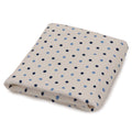 Kassy Pop Double Layer Minky Multipurpose Receiving Blanket Wrapping Sheet - Blue Dots